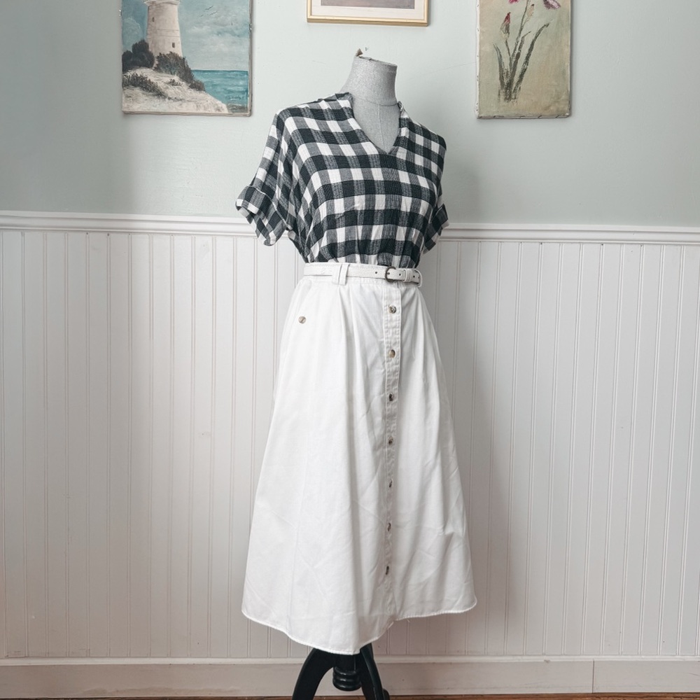 White Vintage Tennis Skirt